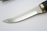 Vtg Fiskars Black Seal Head Finland Puukko Fixed Blade Hunting Knife & Sheath