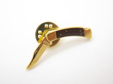 Buck Knives Brass 110 Folding Hunter Knife Tie Tack Lapel Hat Pin