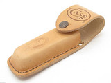 Case XX 6265 5 1/4" Folding Hunter Knife Sheath Only Natural Leather ~ Light Stamp