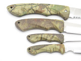 Coleman 5006 Camo 4 Knife Field Game Hunting Skinning Deer Combo Fixed Knife Set