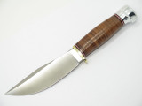 MARBLES GLADSTONE MI USA WOODCRAFT STACKED LEATHER FIXED BLADE HUNTING KNIFE NEW