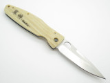 Mcusta Seki Japan Gunshin MC-185 White Micarta VG-10 Folding Hunter Knife