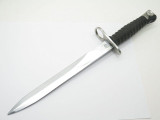 VINTAGE WENGER SWISS ARMY SURPLUS BAYONET KNIFE & SCABBARD & c. 1960s FROG