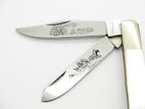 Vtg Parker Seki Japan Trapper Farm Scene Pearl Folding Pocket Knife