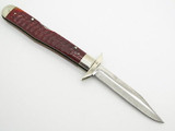 VINTAGE 1965-9 CASE XX 6111 1/2 RED BONE CHEETAH SWING GUARD FOLDING KNIFE