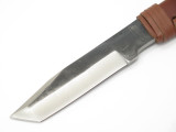 Coleman 2028 Fixed Blade Tanto Knife Forged Stainless & Leather Wrapped Handle