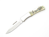 Vtg Kershaw Kai 4200 Seki Japan Karst Bear Scrimshaw Folding Pocket Knife