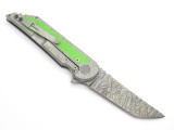 Jake Hoback Kwaiback Custom Stoneage Grn Titanium Framelock Folding Pocket Knife