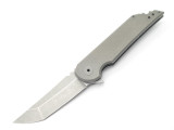 Jake Hoback MK Ultra Custom Stonewash S35VN Tanto Titanium Folding Pocket Knife