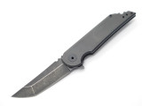 Jake Hoback Mk Ultra Custom Black DLC S35VN Tanto Titanium Folding Pocket Knife