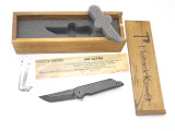 Jake Hoback Mk Ultra Custom Black DLC S35VN Tanto Titanium Folding Pocket Knife