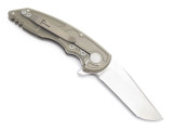 Jake Hoback A8 Slimline BRZ Custom Titanium Framelock Tanto Folding Pocket Knife