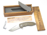 Jake Hoback A8 Slimline BRZ Custom Titanium Framelock Tanto Folding Pocket Knife