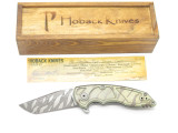 Jake Hoback A8 Slimline Tiger Stripe Custom Framelock Tanto Folding Pocket Knife