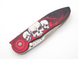 Buck 295 295BO7 Tempest Custom Buildout Red Skull Assisted Folding Pocket Knife