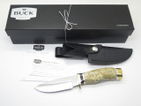 Buck Custom USA 192 Vanguard BG-42 Buckeye Burlwood Fixed Blade Hunting Knife