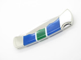Buck Custom 110 BCCI D2 Blade Lucite Nickel Silver Folding Hunter Lockback Knife