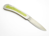 Vtg 1970s C.I. Compass B Imai Seki Japan Stainless Folding Hunter Lockback Knife