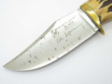 Vtg Blackjack USA Slick Stag Bone 1095 Cryo Fixed Blade Hunting Knife & Sheath
