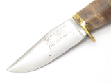 Vtg Blackjack USA Slick Maple 1095 Cryo Fixed Blade Hunting Knife & Sheath