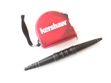 Kershaw Knives Kai Black Tactical Ball Point Pen & Red Tape Measure Tool FT 3 M