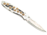 Mcusta Seki Custom Blade Show 2018 Damascus Cherry Blossom Folding Pocket Knife