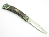 Vtg Parker Scrolled Seki Japan 440 Stainless 4.5" Folding Hunter Lockback Knife
