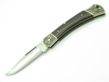 Vtg 1980s Parker Scroll Seki Japan 440 Stainless Folding Hunter Lockback Knife