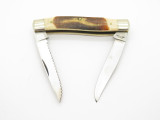 Vtg Parker Rancher Seki Japan Stag Moose Trapper Folding Pocket Knife