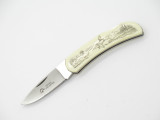 Vtg Ducks Unlimited G. Sakai Seki Japan Bird Small Folding Lockback Pocket Knife