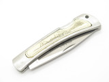 Vtg Herbertz Messer German Rostfrei Folding Lockback Pocket Knife Bear Scrimshaw