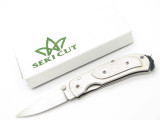 Vtg Seki Cut Japan Prototype Small Gentleman Linerlock Folding Pocket Knife