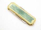 Vtg Parker Big Horn Seki Japan Green Marbled Gentleman Folding Pocket Knife