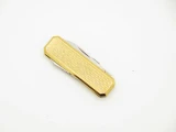Vtg Corona Seki Japan Small Gold Tone Gentleman Folding Pocket Knife