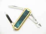 Vtg Parker Big Horn Seki Japan Green Marble Small Gentleman Folding Pocket Knife