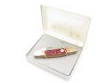 Vtg Camillus USA 2006 Blade Show Synthetic Stag Canoe Folding Pocket Knife