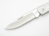 Vtg Buck USA 513 503 Classic III Aluminum Engraved Folding Pocket Lockback Knife
