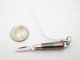 Vtg Mamoru Katoh Seki Japan Miniature Keychain Mini M Pearl Folding Pocket Knife