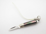 Vtg Mamoru Katoh Seki Japan Miniature Keychain Mini M Pearl Folding Pocket Knife