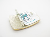 2013 BCCI Buck Knife Collectors Club 25 Anniversary Silver Gold Gist Belt Buckle