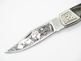 Vtg Old Smoky OS-7 Pakistan Deer Hunter Folding Lockback Pocket Knife