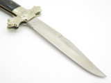 Vtg Old Smoky OS-37 Williamsburg Horn Handle Folding Bowie Hunter Lockback Knife