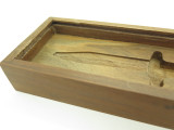 Case XX Cheetah 5111 6111 1/2 Folding Pocket Knife Box Walnut Wood Display Case