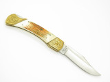 Vtg Parker Imai KF-139 Seki Japan Wildlife Lion Bone Stag Folding Hunter Knife