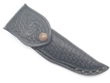 Case XX 523-3 1/4 Fixed Blade Black Basketweave Leather Knife Sheath