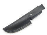 Buck 191 192 Zipper Vanguard Black Leather Fixed Blade Knife Sheath