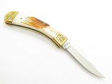 Vtg Parker Imai KF-542 Seki Japan Wildlife Eagle Bone Stag Folding Pocket Knife