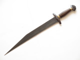 Mike Fannin 21.5" Scramasax Handmade Custom Damascus Viking Knife Gladius Sword