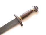 Mike Fannin 21.5" Scramasax Handmade Custom Damascus Viking Knife Gladius Sword