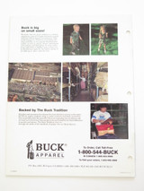 1988 Buck Knives Actionwear Clothing Dealer Catalog Brochure 110 124 119